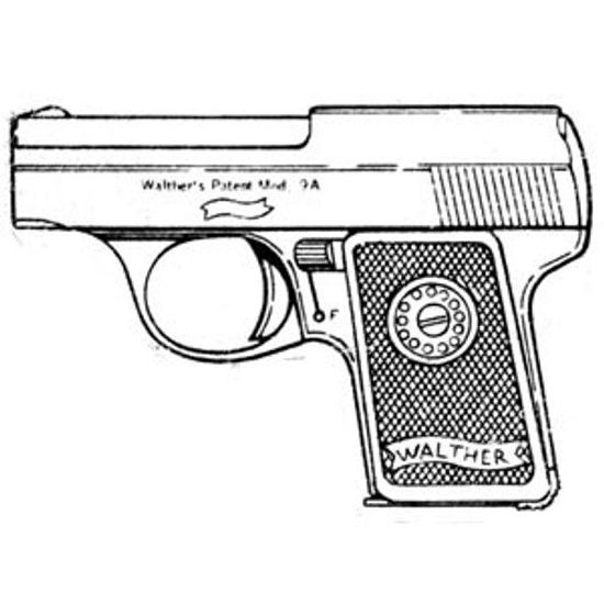 Střenky Triple K Walther model 9 6,35 mm Browning