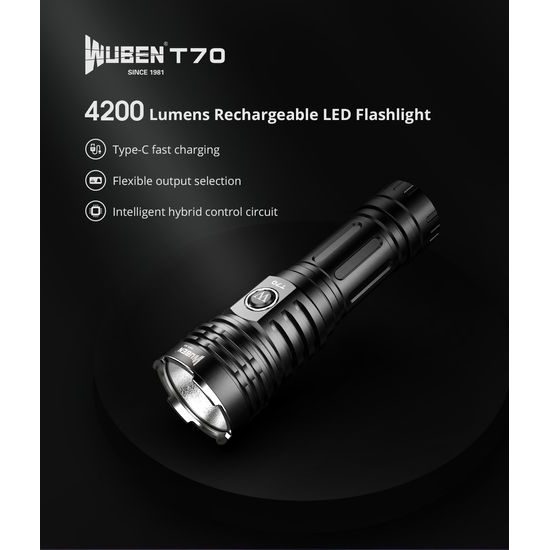 LED svítilna Wuben T70 4200lm