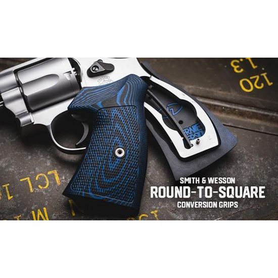 Střenky VZ Grips Smith & Wesson K/L rám round butt Tactical diamonds Conversion - Black Blue