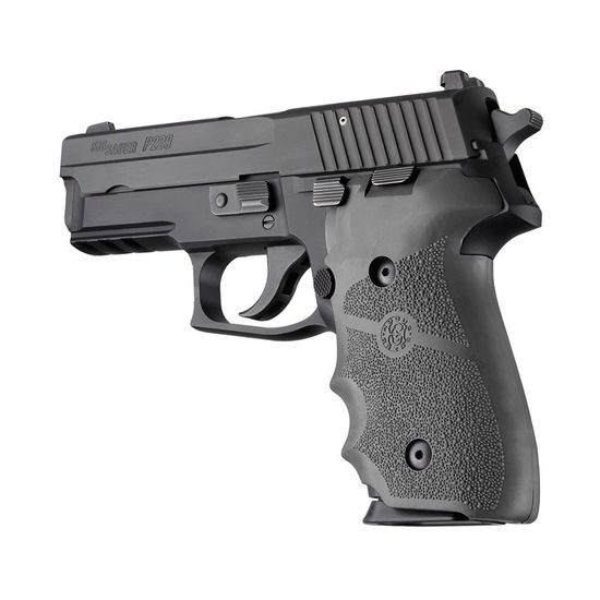 Střenky Hogue Sig Sauer P228/P229 černé s vybráním pro prsty šedá