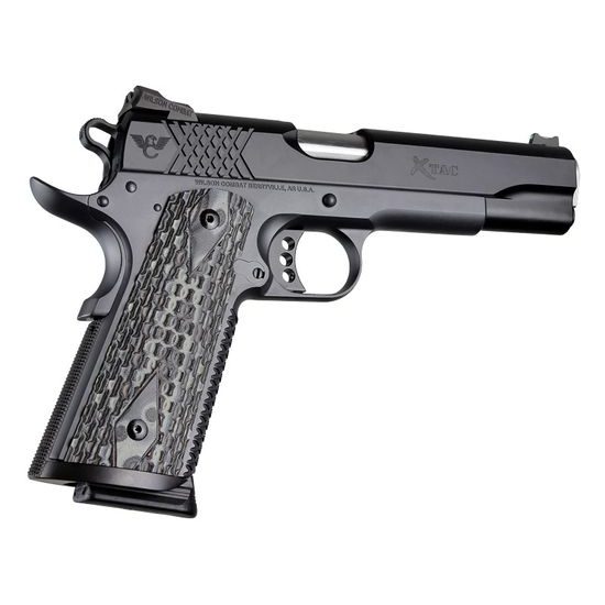 Střenky Hogue 1911 Govt. G10 Černošedé Techwell šachta Chainlink