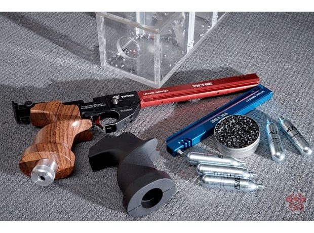 Vzduchová pistole Listone Victor CO2 červená 4,5mm