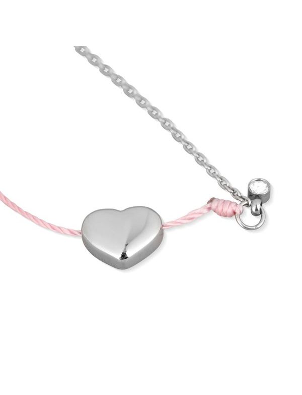 Bransoletka Shiny Heart Pink