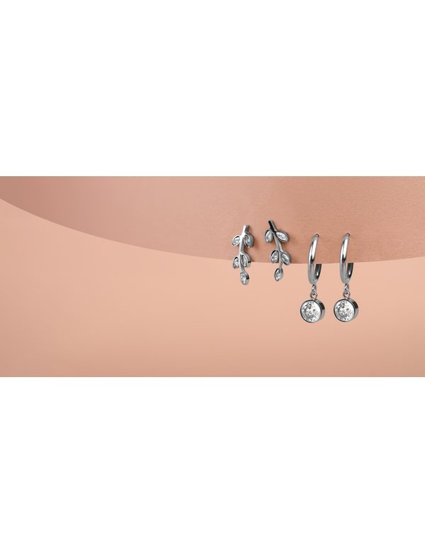 Kolczyki Hirea Silver