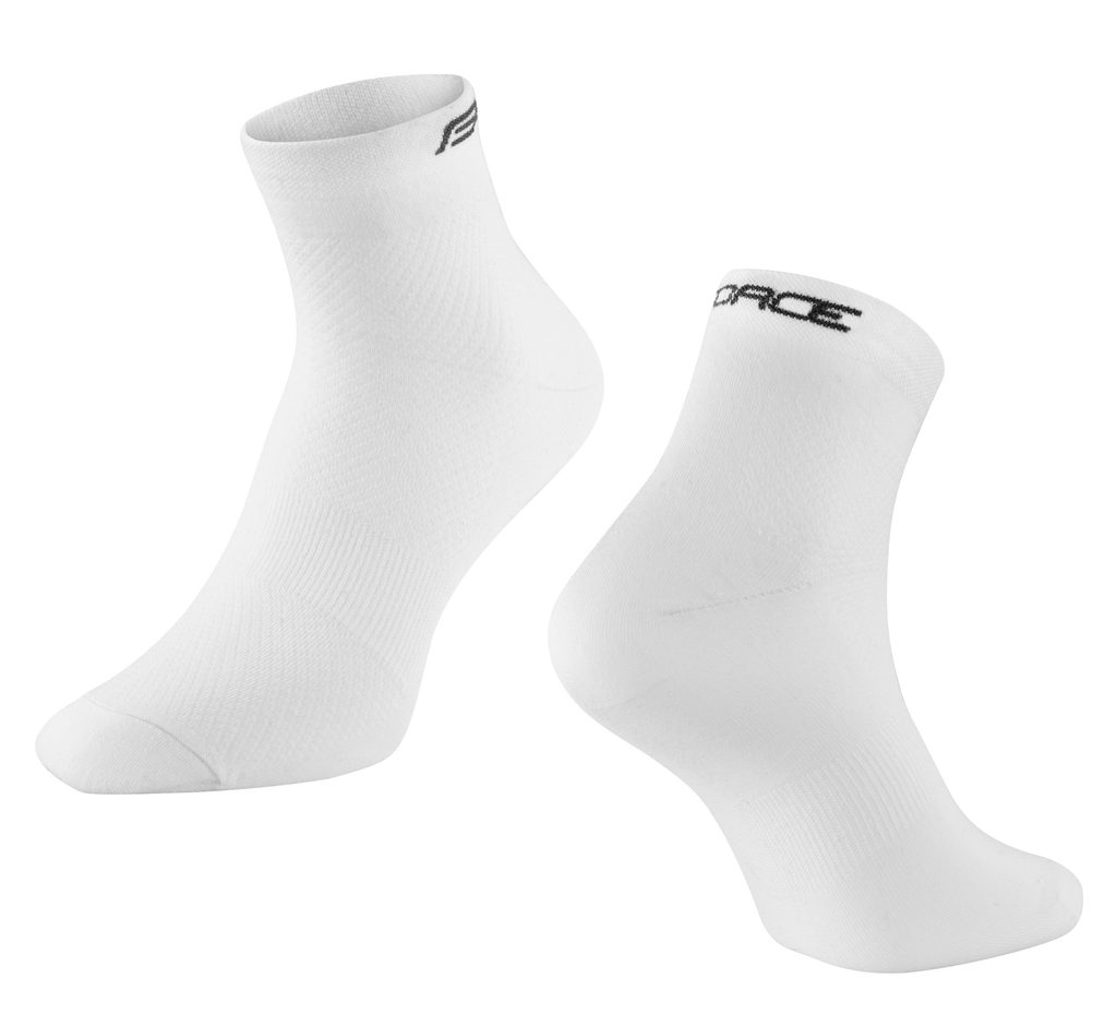 Ponožky FORCE MID volnočasové, bílé | FORCE | Dlouhé | Ponožky, Oblečení |  MIKEBIKE