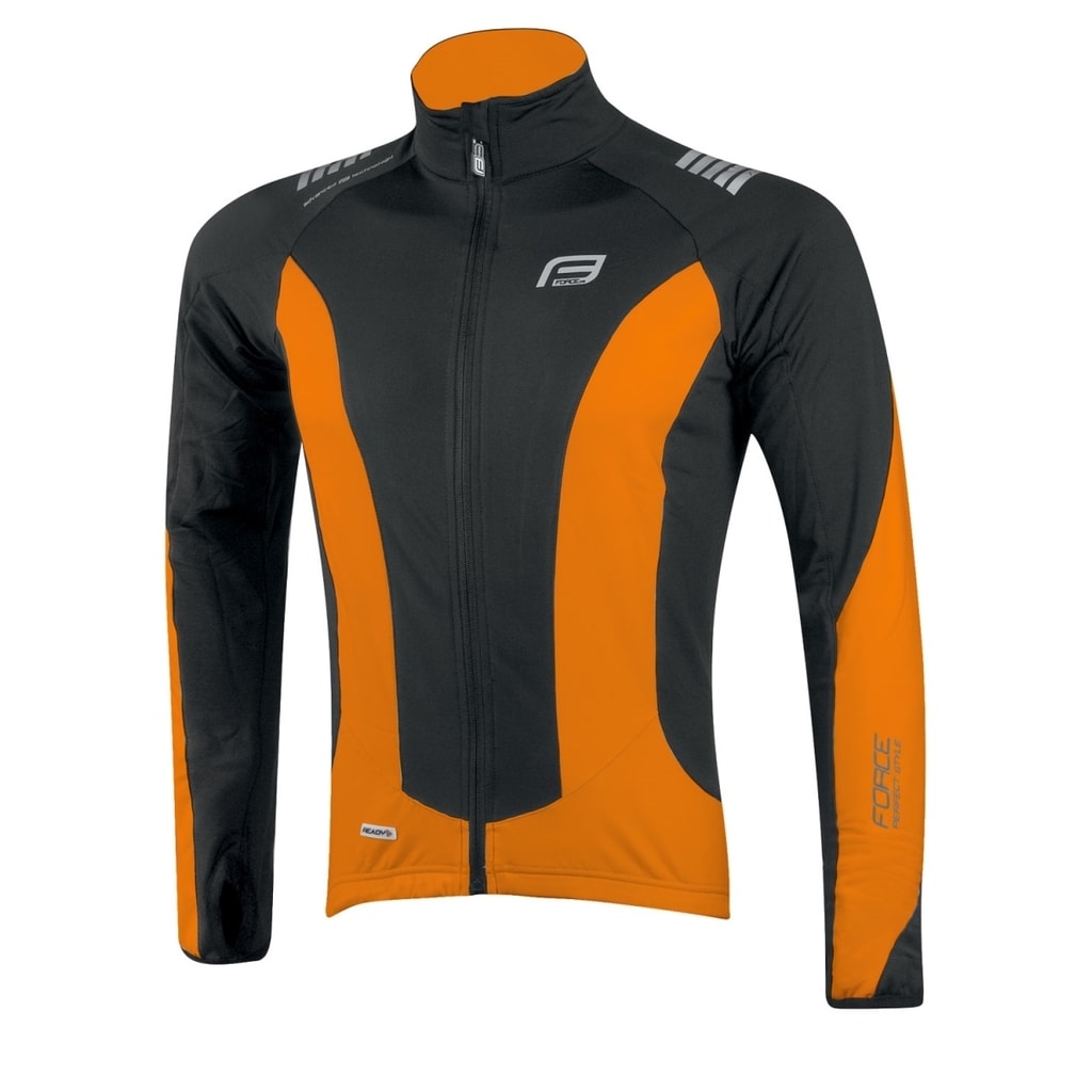 Cyklo bunda/dres Force dlouhý rukáv X68,černo-oranžová | FORCE | Jarní a  podzimní bundy pánské | Bundy, Oblečení | MIKEBIKE