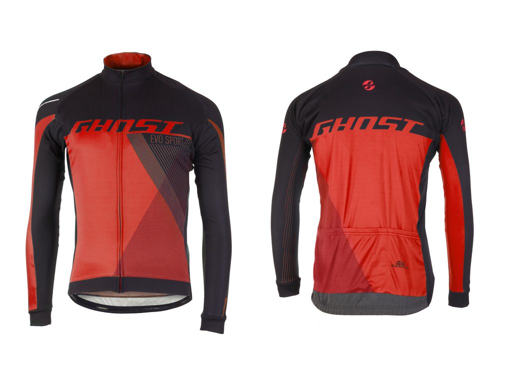 Pánský dres Ghost Performance Evo dlouhý rukáv - black / red | GHOST  oblečení | Dresy pánské dlouhý rukáv | MIKEBIKE