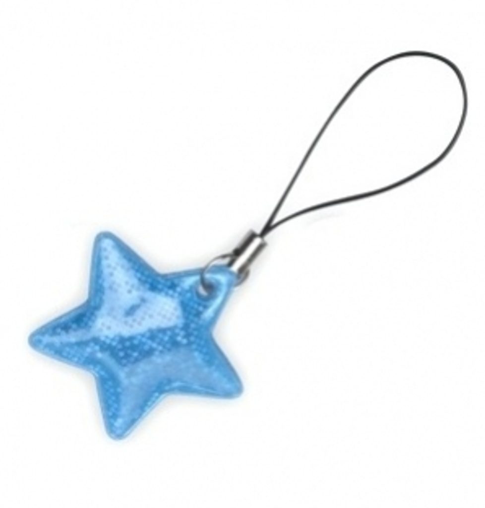Reflexní taháček na zip Hvězda modrá | Odrazky | Osvětlení a odrazky,  Příslušenství | MIKEBIKE