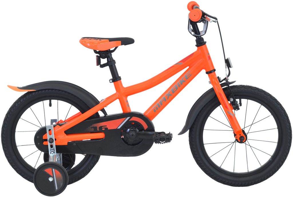 Dětské kolo Maxbike 16" - Oranžová | Maxbike | Dětská 16" kola, 4-6 let,  100 - 125 cm | Dětská kola, Jízdní kola | MIKEBIKE