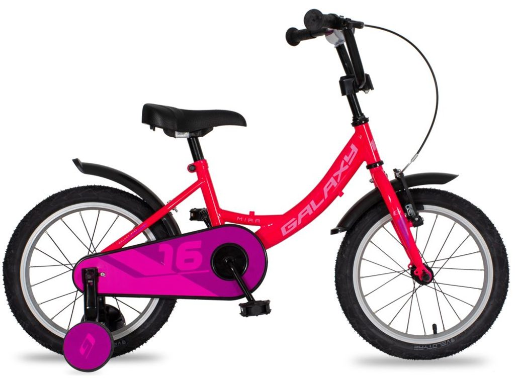 Dětské kolo GALAXY MIRA 16" RŮŽOVÁ 2022 | GALAXY | Dětská 16" kola, 4-6  let, 100 - 125 cm | Dětská kola, Jízdní kola | MIKEBIKE