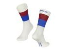 Dlouhé ponožky FORCE RAINBOW, krém-modro-červená
