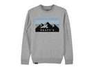 Mikina PEATY'S PUBWEAR CREW MIKINA - 3 PEAKS SUNRISE / HEATHER GREY