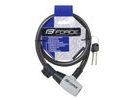 Zámek spirálový FORCE RON s držákem 80cm/12mm, černý