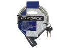 Zámek spirálový FORCE ECO s držákem 120cm/8mm, čirý
