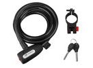 Zámek spirálový FORCE LUX s držákem 180cm/12mm, černý