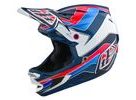 Integrální helma Troy Lee Designs D4 POLYACRALITE MIPS BLOCK BLUE / WHITE 2024