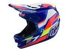 Integrální helma Troy Lee Designs D4 COMPOSITE MIPS OMEGA WHITE / BLUE 2024