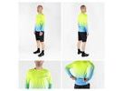 Pánský dres s dlouhým rukávem FORCE MTB ANGLE, fluo-modrý