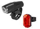 světla sada FORCE VARIO USB přední+zadní