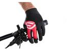 Letní dlouhoprsté rukavice FORCE MTB POWER, černo-červené