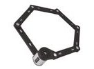 Zámek skládací FORCE FOLD, 80 cm, 6 článků, černý+držák