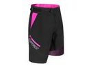Dámské kraťasy do pasu s odnímatelnou vložkou FORCE STORM LADY, černo-růžové
