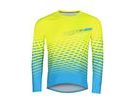 Pánský dres s dlouhým rukávem FORCE MTB ANGLE, fluo-modrý
