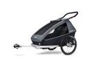 Odpružený vozík za kolo CROOZER KID FOR 2 PLUS Vaaya GRAPHITE BLUE 2020 2v1