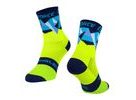 Dlouhé ponožky FORCE TRIANGLE, fluo-modré