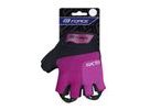 Letní krátkoprsté rukavice FORCE SECTOR LADY gel, černo-růžové