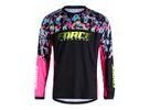 Dres s dlouhým rukávem FORCE RECKLESS, černo-růžovo-fluo