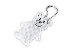 Reflexní přívěšek odrazka medvídek bílý 