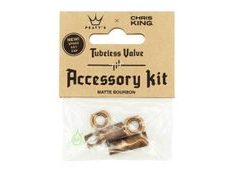 Ventilková sada PEATY'S X CHRIS KING (MK2)TUBELESS VALVES ACCESSORY KIT - bourbon/bronzová 