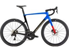 Silniční kolo Cannondale Super Six EVO Hi-MOD 2 - Sonic Blue / Jet Black, Smoke Brushed Chrome and Rally Red 