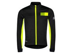 Pánská zimní bunda FORCE FROST softshell, černo-fluo 