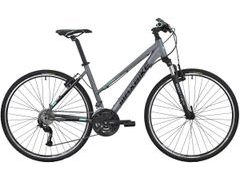 Dámské crossové kolo Maxbike Aras Lady 28" - Matně Šedá / Tyrkysová 