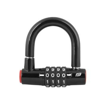 Zámek FORCE MINI podkova 9cm x 8,7cm Fe, černý