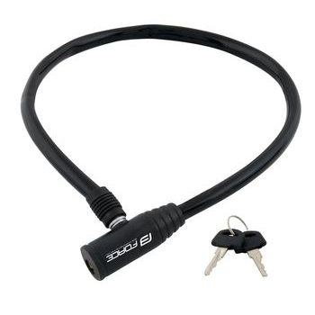 Zámek klíčkový FORCE ECO bez držáku 70cm/8mm, černý