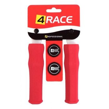 Gripy tvrzené pěnové 4RACE NBR127mm červené