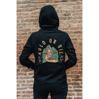 Pánská Mikina s kapucí Kolo je láska Kolo or Die UNI - černá