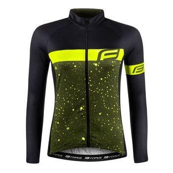 Dámský dres s dlouhým rukávem FORCE SPRAY LADY, army-fluo