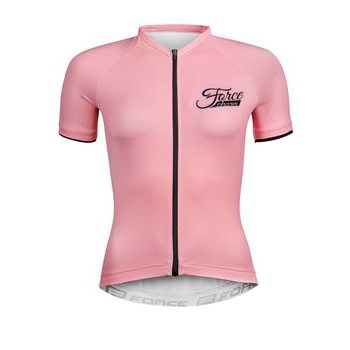 Dámský dres s krátkým rukávem FORCE CHARM LADY, světle růžový