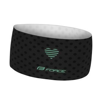 Čelenka FORCE POINTS sport nezúžená,črn-tyrkys UNI