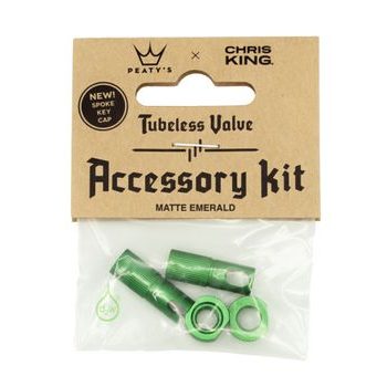 Ventilková sada PEATY'S X CHRIS KING (MK2) EMERALD PŘÍSLUŠENSTVÍ K BEZDUŠOVÝM VENTILKŮM