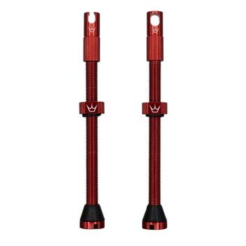 Bezdušové ventilky PEATY'S X CHRIS KING (MK2) RED BEZDUŠOVÉ VENTILKY - 80MM