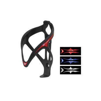 Košík na láhev Force STICK plastový, černý+nálepky