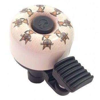 Zvonek Baby smalt potisk kočky, hnědé