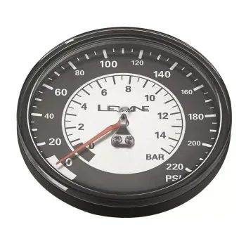 Náhradní tlakoměr pro hustilky LEZYNE PUMP GAUGE 220 PSI GAUGE 3.5" BLACK / SILVER