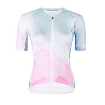 Dámský dres s krátkým rukávem FORCE SPLASH LADY, růžovo-modrý