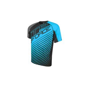 Dres s krátkým rukávem FORCE MTB ATTACK, modro-černý